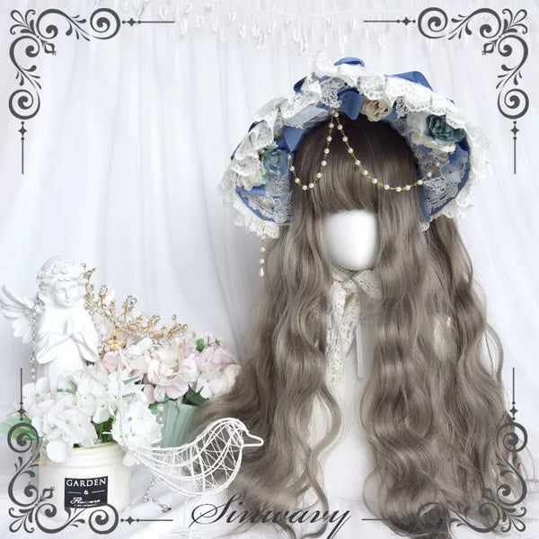 Sinwavy Aoki flax-grey wool-curl Lolita wig - view 1