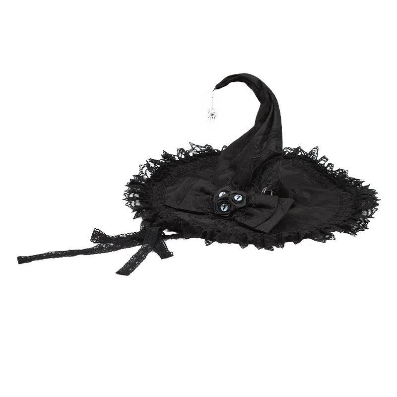 With PUJI - Twilight - Black Gothic Lolita Skirt Set, Witch-Inspired detail view 14