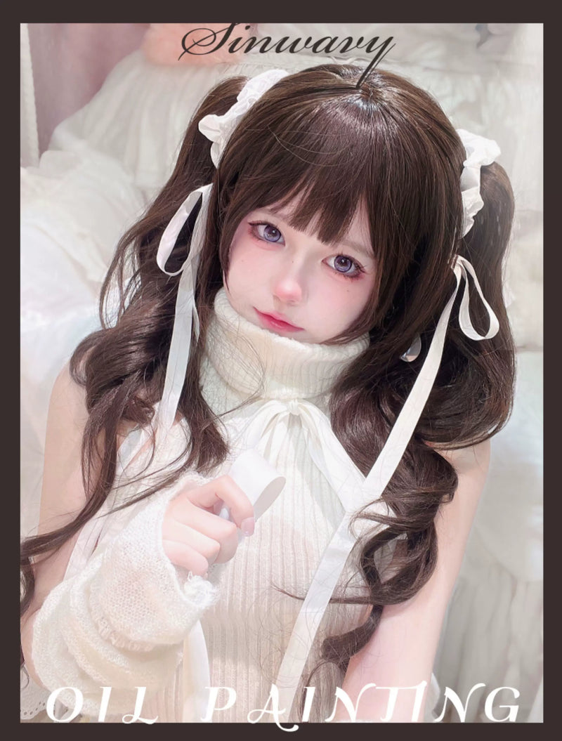 Dark-brown long curly Lolita wig - view 5