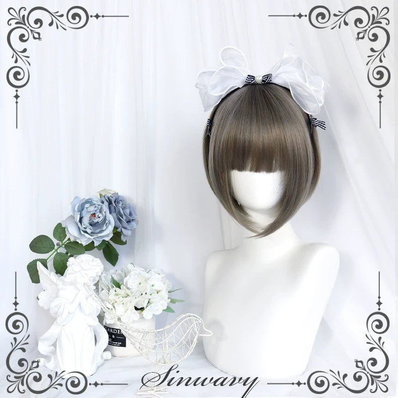 Sinwavy - Light Gothic Lolita Wig - Green-Toned Ash Grey Wig
