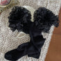 one pair of lace over-the-knee socks / One Size