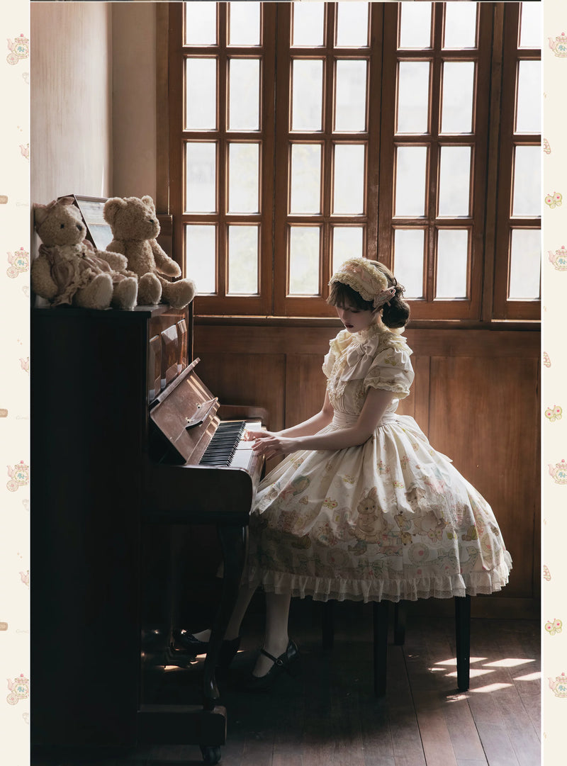 WF - Toy Box - Printed Doll-Style JSK with Pinafore and Apron Options