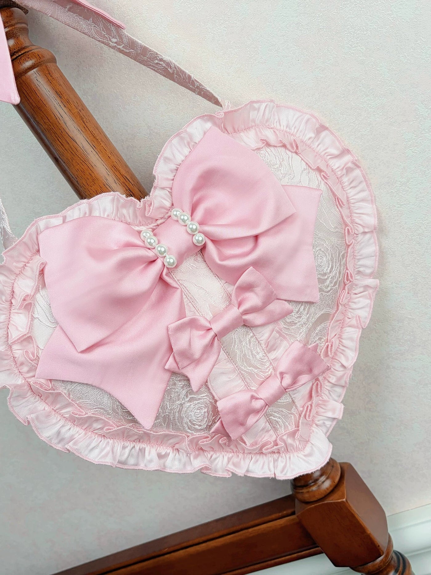 Alice Girl - Sweetheart Petal - Color Block Sweet Lolita KC, Heart-shaped Bag