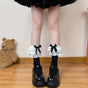 Mid-short socks, black / One Size
