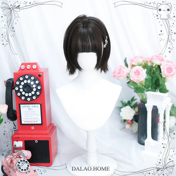 Dalao Home Ke short curly black-tea wig - view 1