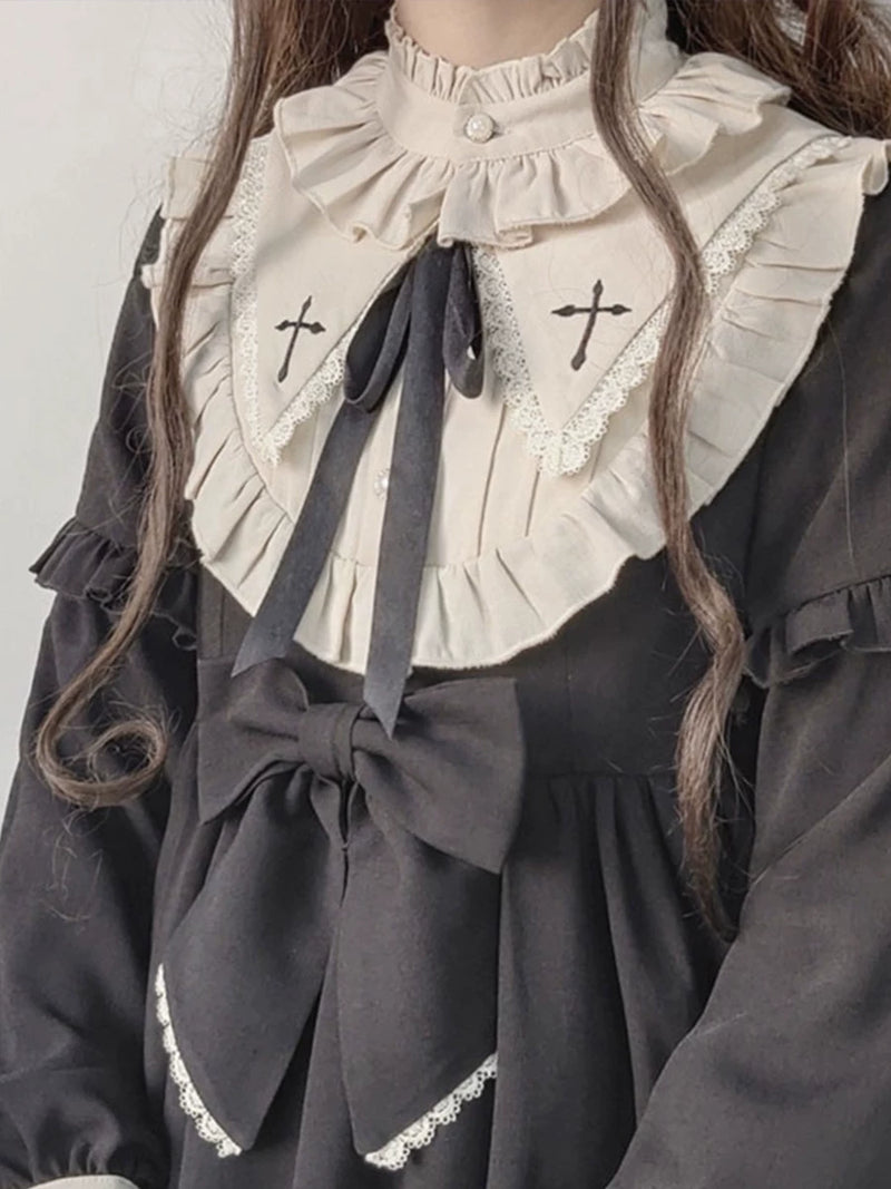 Yueele - Autumn Midnight - Plus-Size Sweet Lolita OP Dress - detail view 4