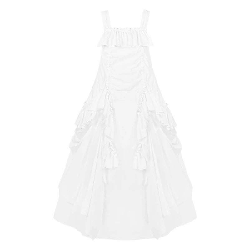 With PUJI - Dream - Lolita OP Dress, Adjustable Straps & Pockets detail view 7