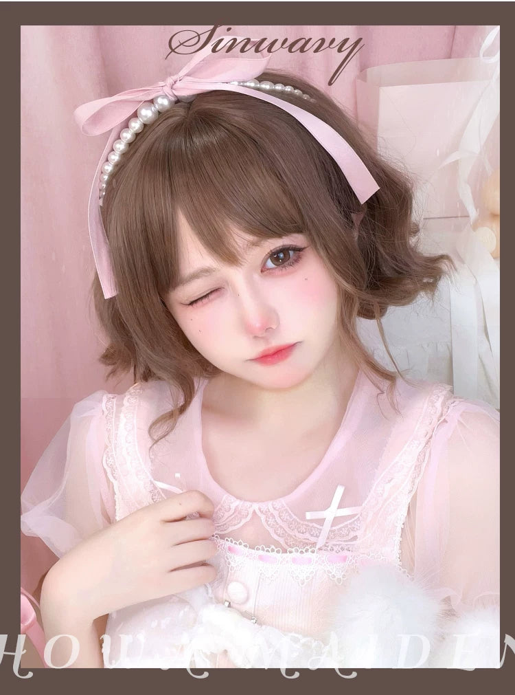 Hazelnut brown Lolita short curly wig - view 6
