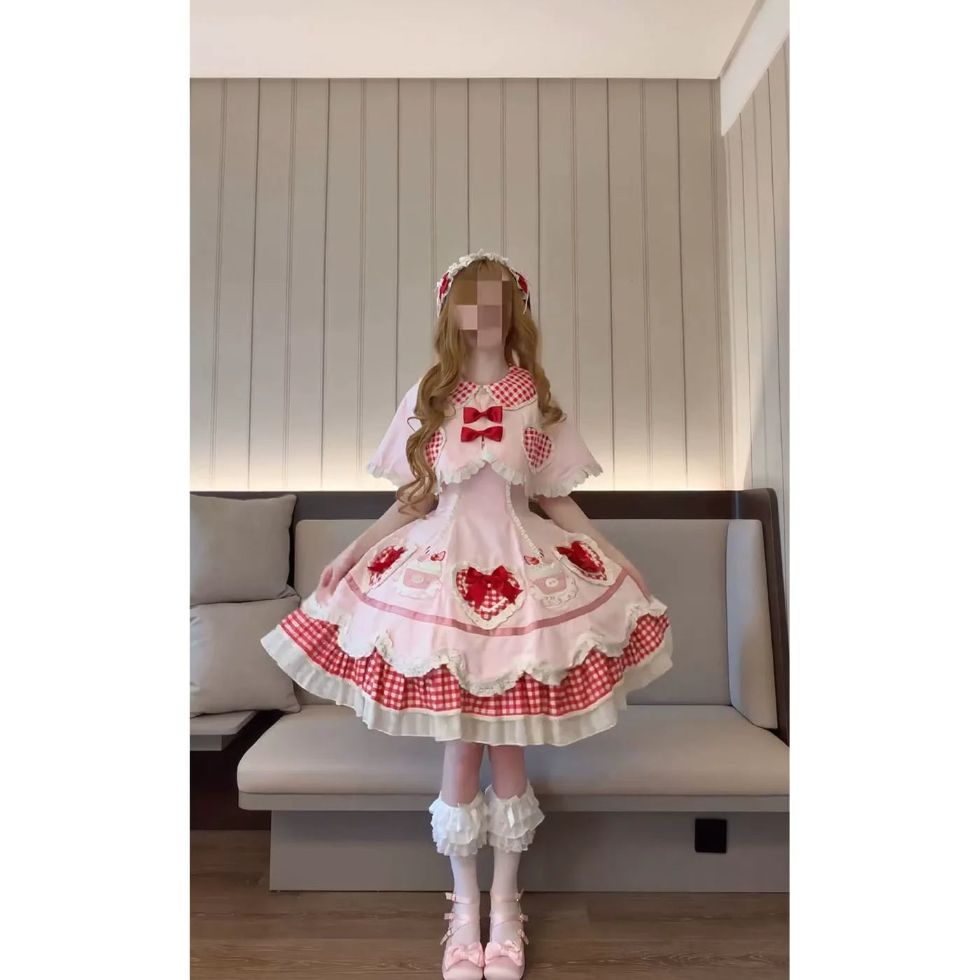 White Sugar Girl - Sweet Lolita Cake-Style Princess Dress - Pink