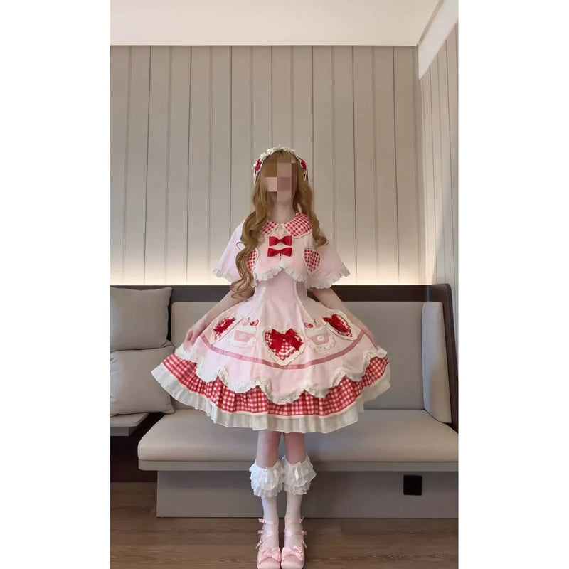 White Sugar Girl - Sweet Lolita Cake-Style Princess Dress - Pink