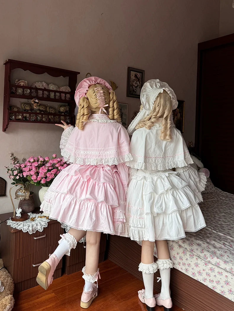 AerialCat - Praying Snowfall - Old School Lolita Skirt Suit Cape Princess Sleeve Shirt