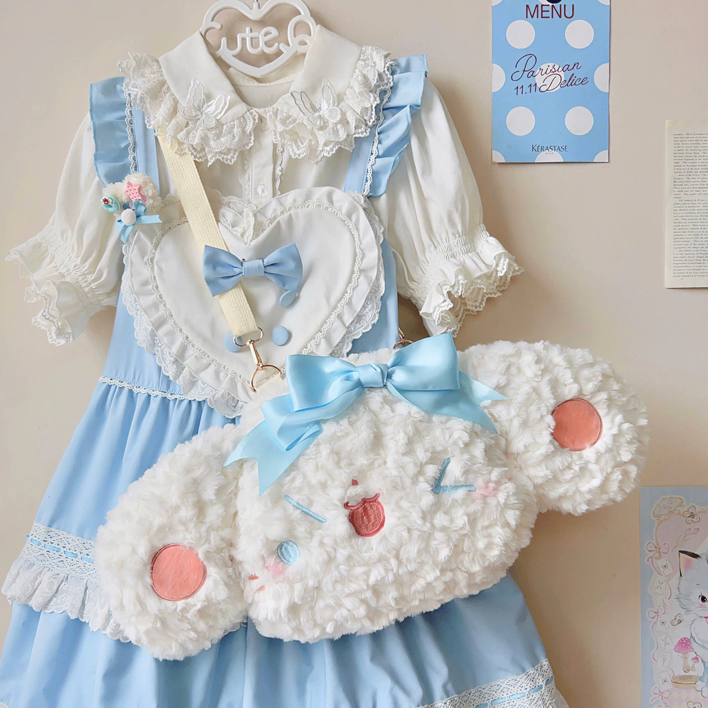 Plush Naughty Puppy Backpack Lolita accessory product view