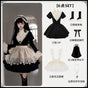 Short 6-piece set (short OP + princess sleeves + wide lace apron + headband scarf + brooch + necklace), pre-sale, shipping gradually from October 25 / S