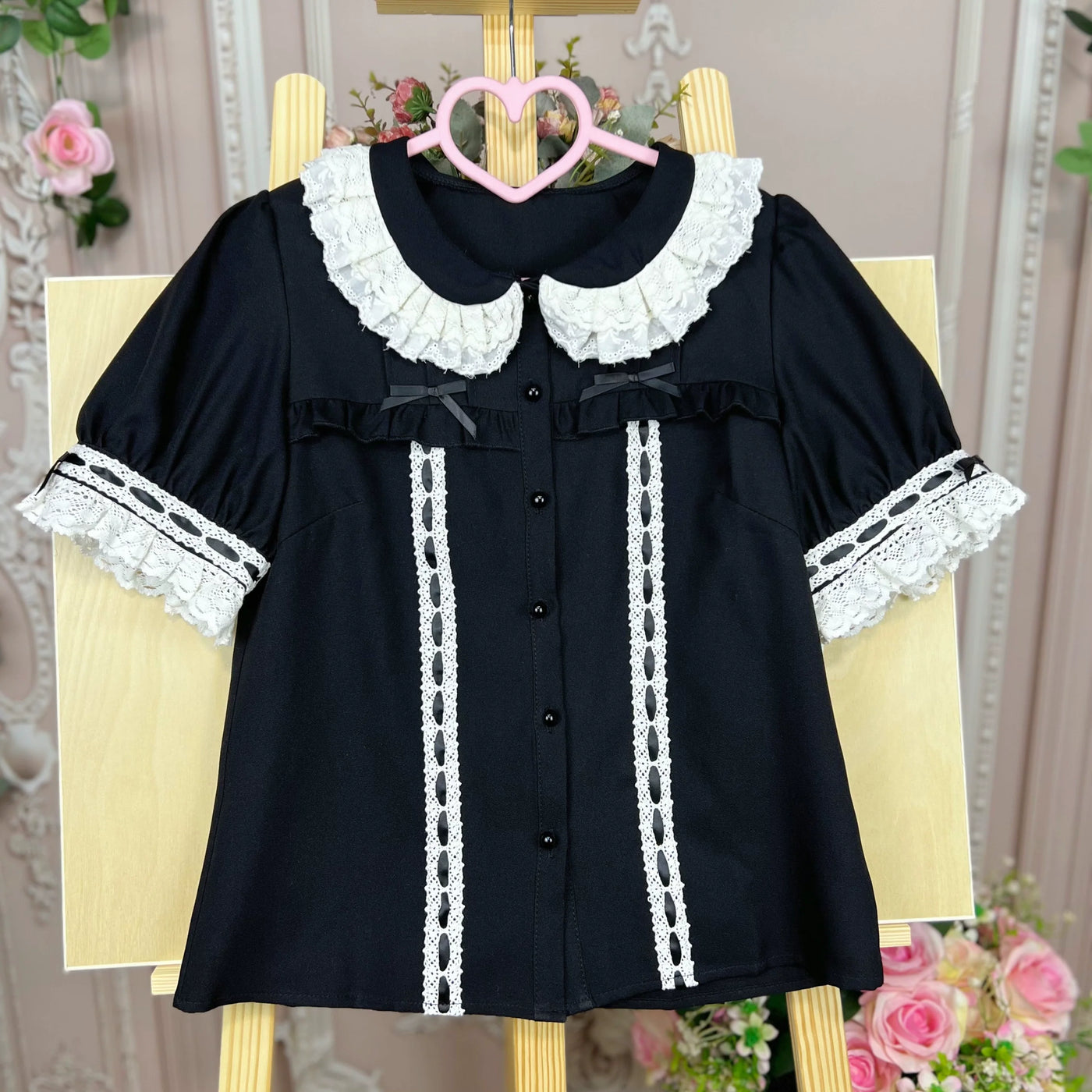 DMFS Lolita - DMFS - Sweet Lolita Shirt Vintage Doll Collar Summer Top