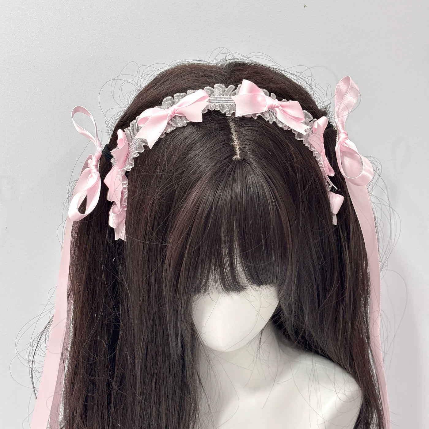 Cat Tart - Ribbon KC - Lolita Headband with Long Bow Ribbons