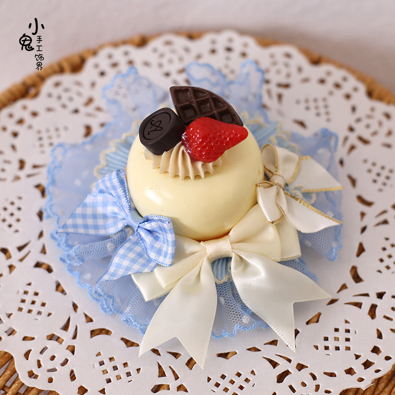 Xiaogui - Sweet Cake - Kawaii Lolita Hairpin Cake Flower Pill Headdress