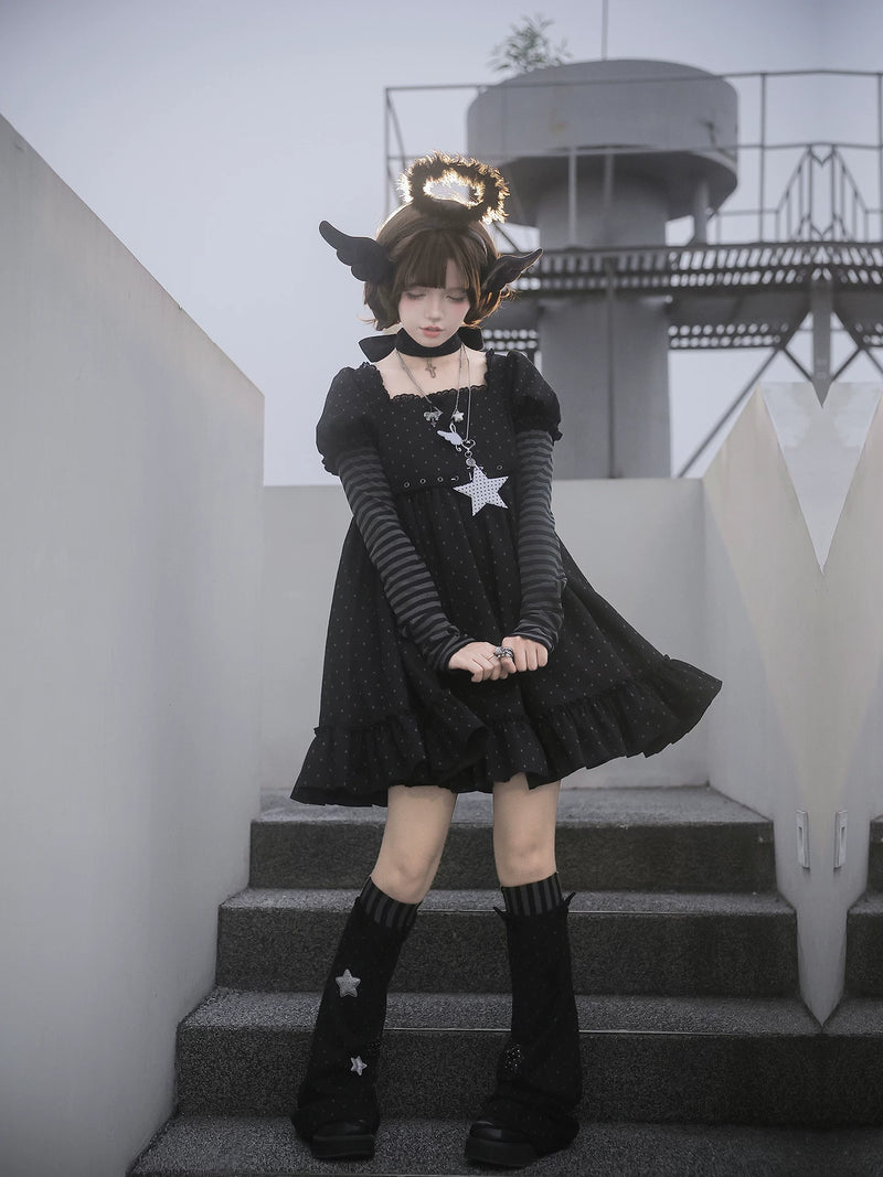 With PUJI - YUME - Sweet Lolita OP Dress, Print detail view 4