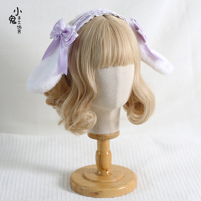 Xiaogui - Sweet Lolita Rabbit Ear KC Headband - Headwear