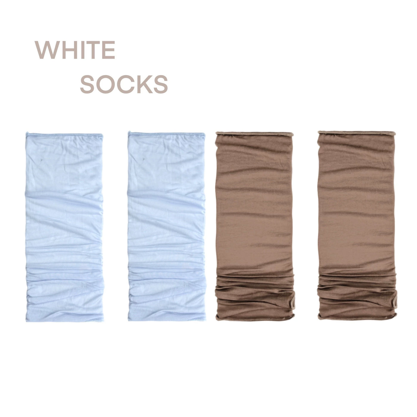 White Socks - Summer Scrunch - Mid-Calf Stirrup Socks with a Scrunched Shaft