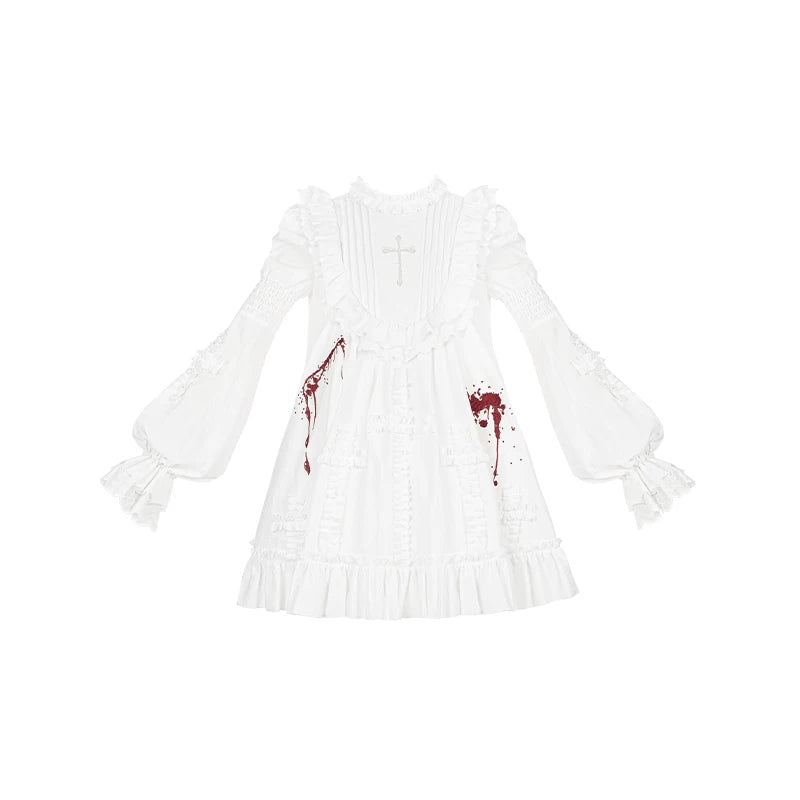 With PUJI - Cruciform - Gothic Lolita OP Dress detail view 8