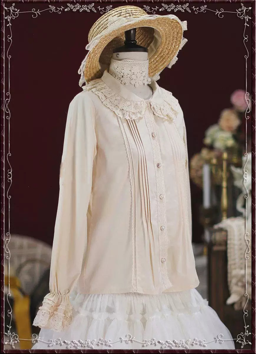 Sweetheart Dream Machine - Antique Doll - Long-Sleeve Blouse with Lace Collar