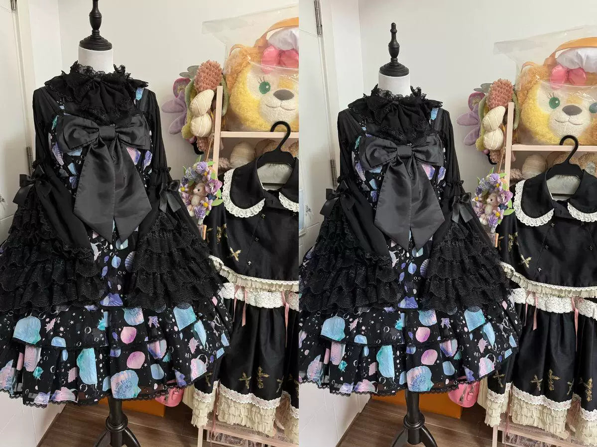 Sweetheart Dream Machine - Hime Sleeve - Chiffon Blouse with Lace Trim