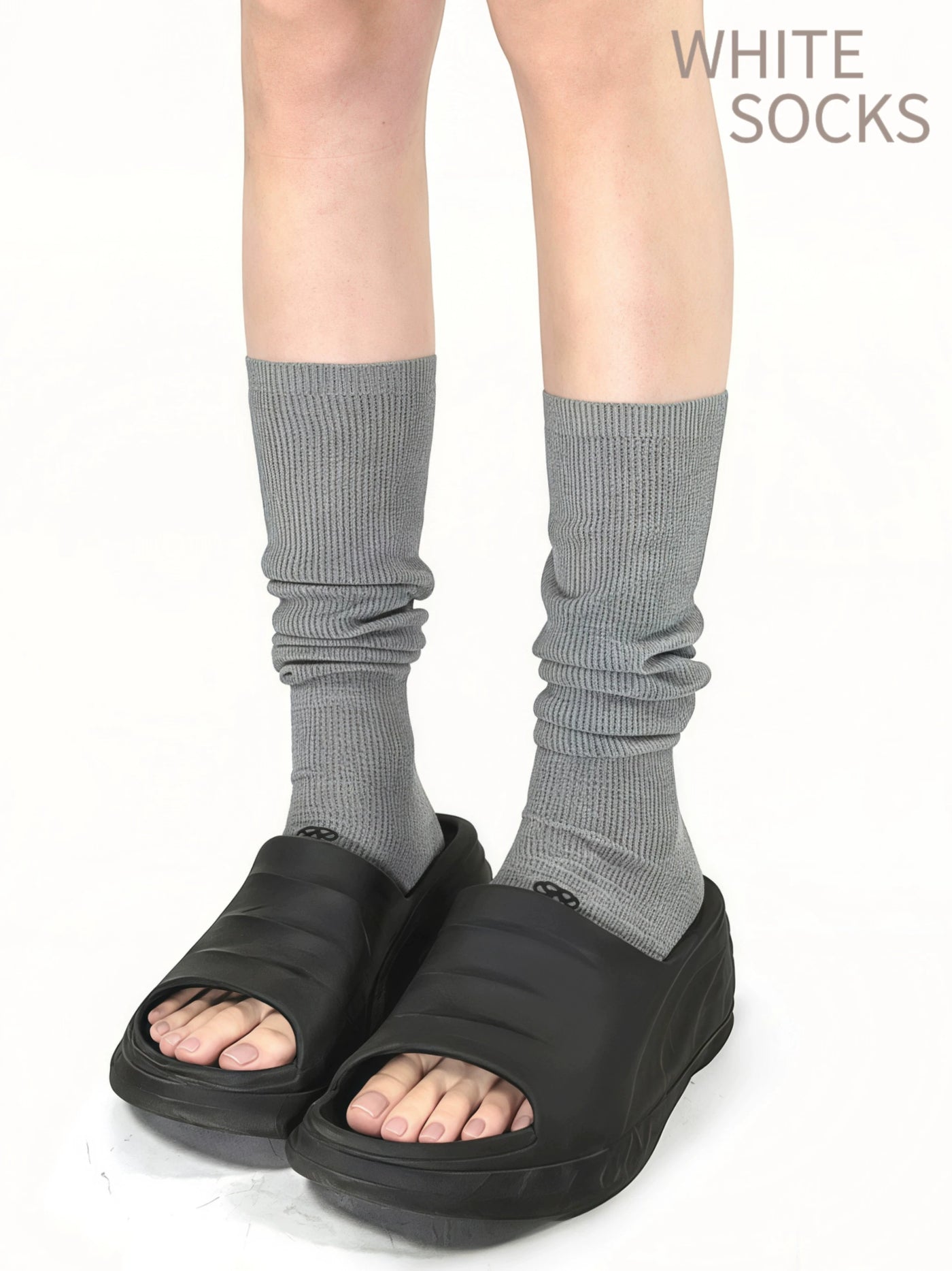 White Socks - Ballet Slouch - Footed Knitted Leg Warmers in Single or Multi-Pair Sets