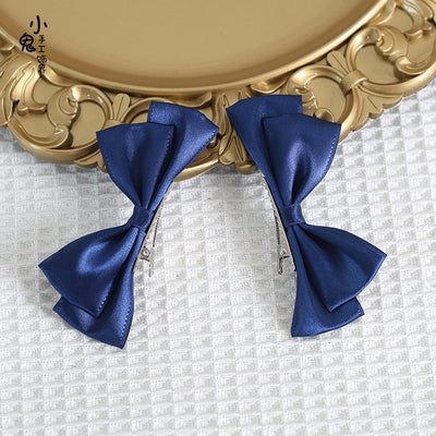 Xiaogui - Sweet Lolita Ponytail Lolita Bow - Hair Clips Headwear