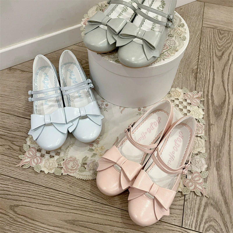 MODO Apple Candy Pointed-Toe Bow Lolita Shoes – design details – view 9