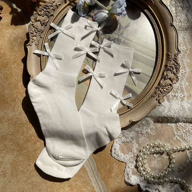 Sock Noble - Bow Slouch - Mid-Calf Bow Socks in Eight Colours