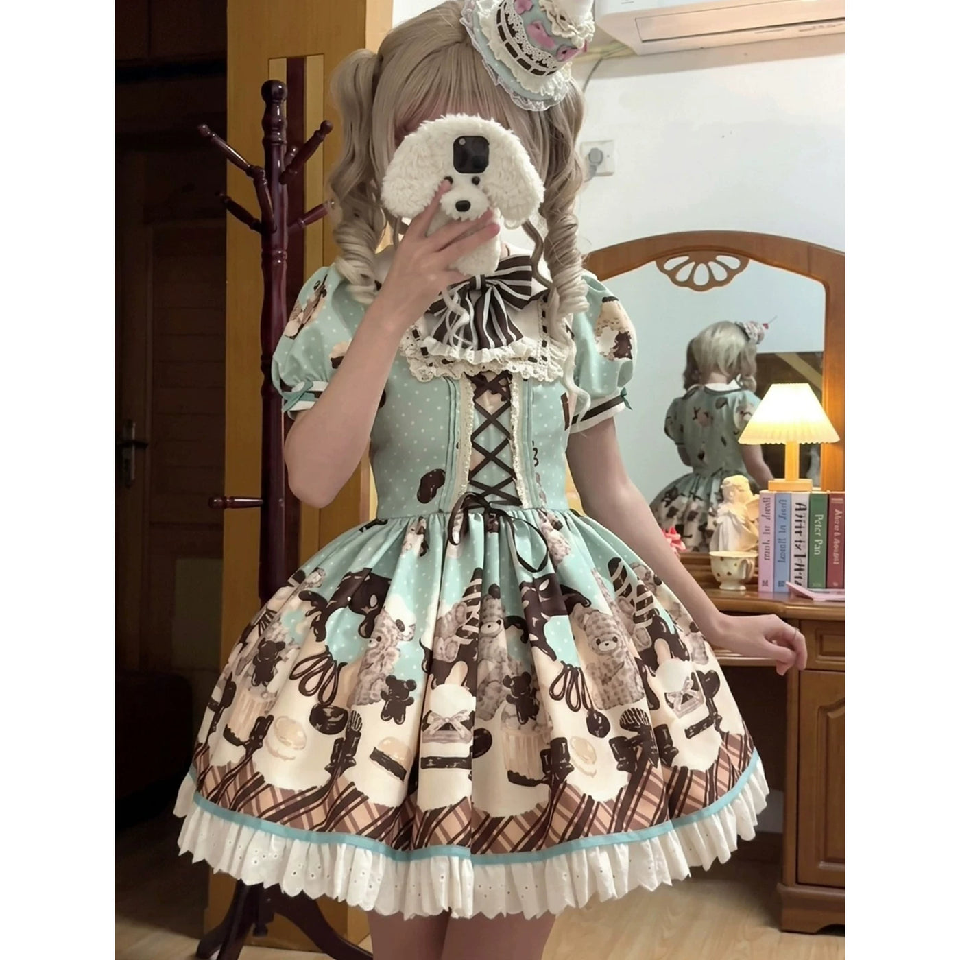 Creamy - Peppermint Chocolate Teddy Bear Sweet OP - Sweet Lolita