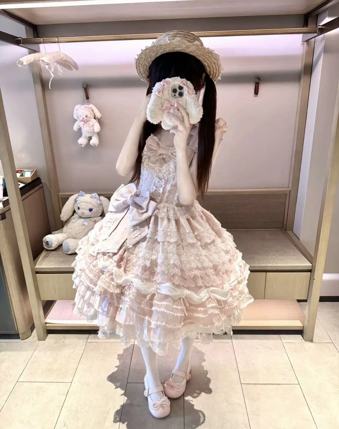 Sweetheart Dream Machine - Flower Wedding - Embroidered JSK with a Tiered Lace Skirt