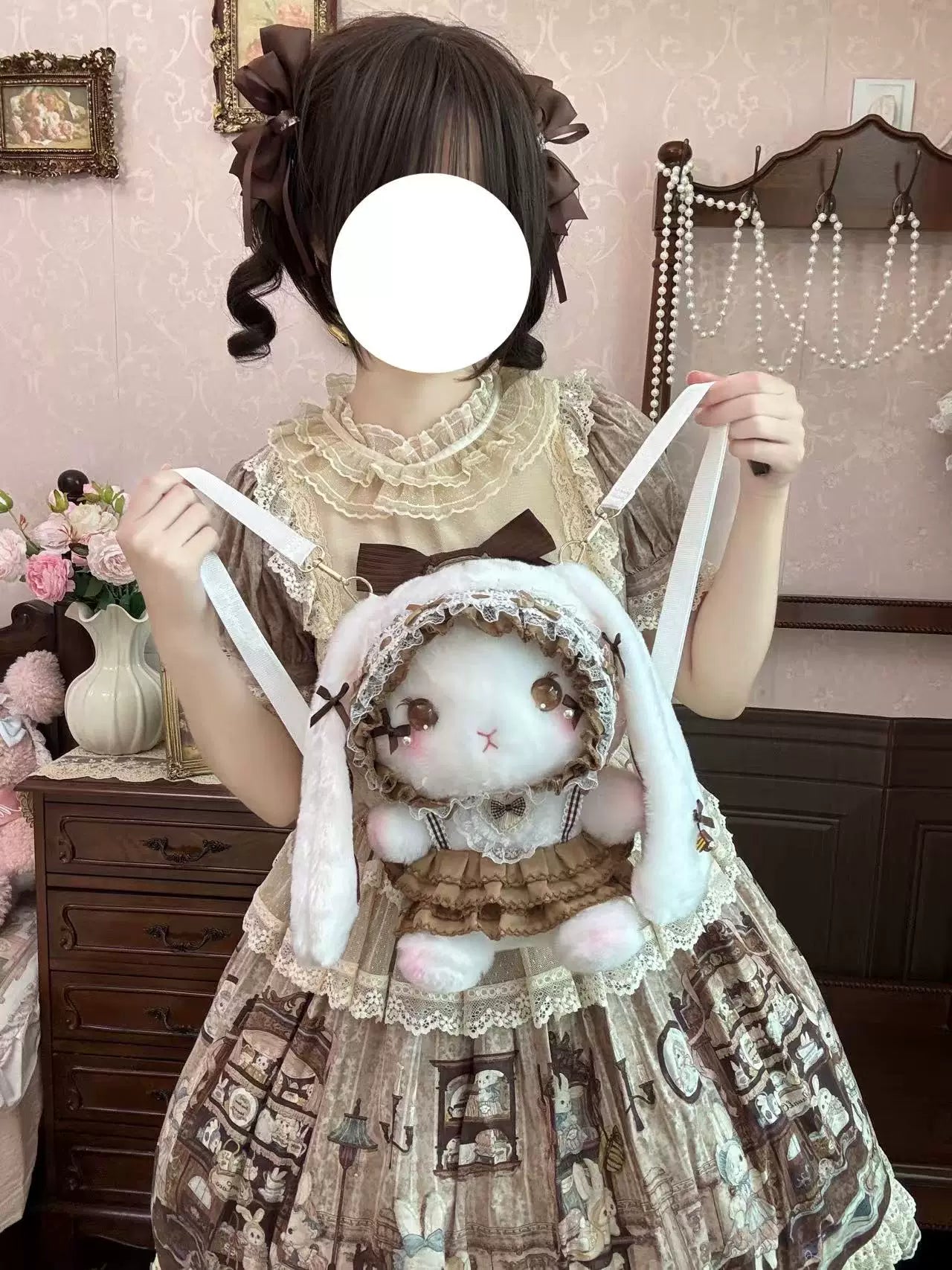 DreamHug Bear - Plush Bunny Lolita Bag - Large plush lop