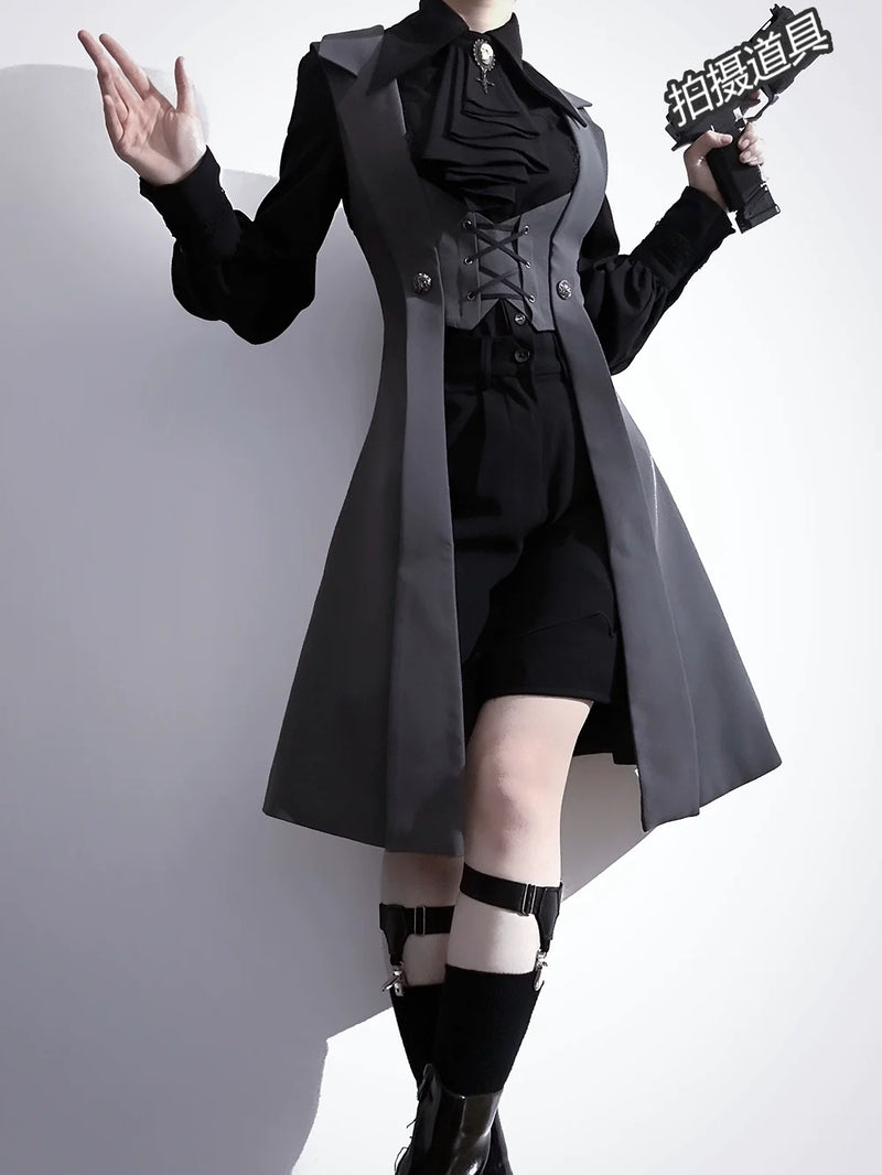 Princess Chronicles - The Night Prelude - Retro Lolita Vest Gothic Lolita Black Waistcoat