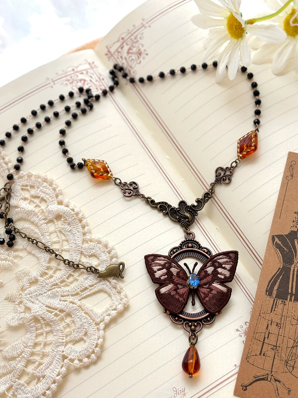 Miss Point - German Bookshelf - Classic Lolita Headdress, Socks, Necklace, Brooch