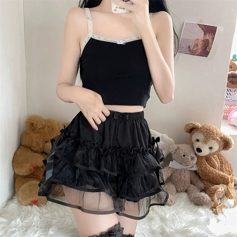 Sugar Girl - Summer Lolita Bloomers - Double Layer Anti-Exposure Shorts SK Skirt