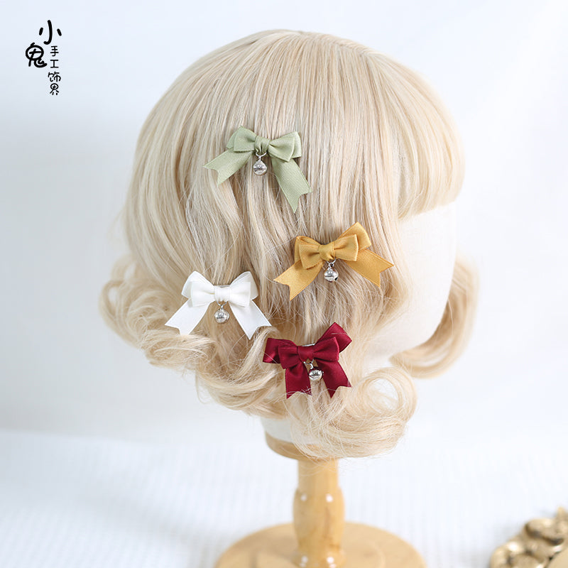 Xiaogui - Sweet Japan Fashion Lolita Bell Bow - Clip Headwear