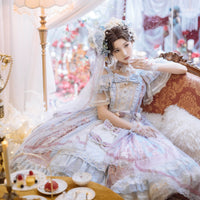 Two Country Cats - Moonlit Song - Floral Lace JSK - Light blue / Moonlit Song JSK688 full set / L