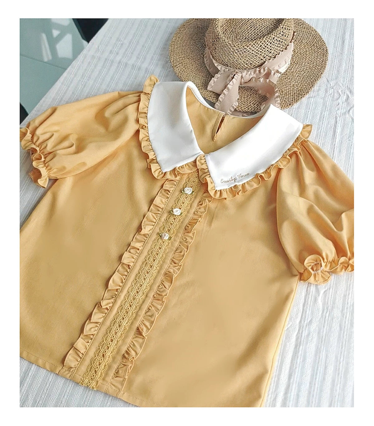 Little Gardener - Embroidered Blouse and Adjustable JSK Set - detail view 4