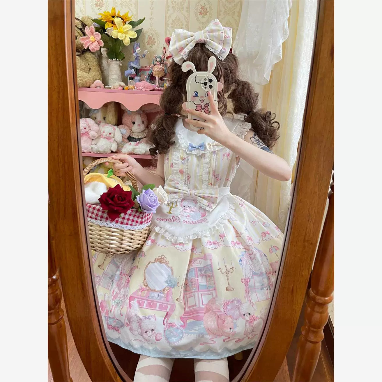 Sweetheart Dream Machine - Toy Room Print - Sleeveless OP Dress with Teddy-Bear Motifs