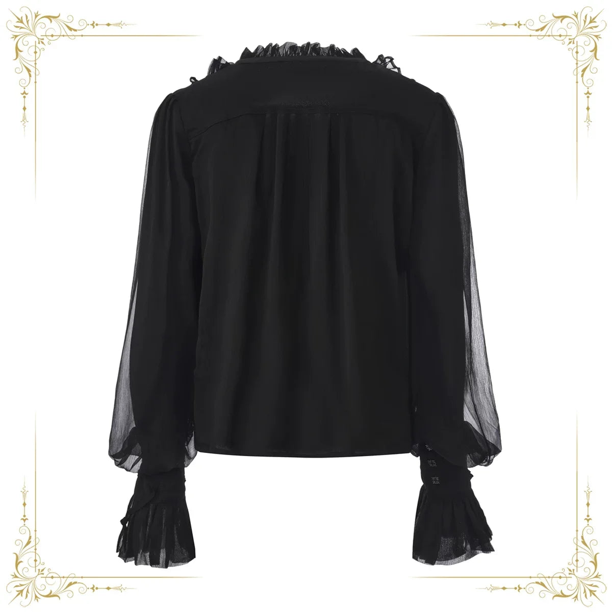 Immortal Thorn - Eternal Treasure Voyage - Ouji Lolita Chiffon Blouse with Ruffles