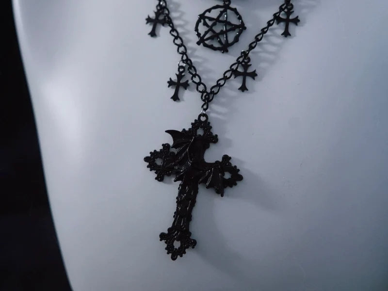 Strange Sugar - Triple Layer Gothic Lolita Necklace - Neckwear