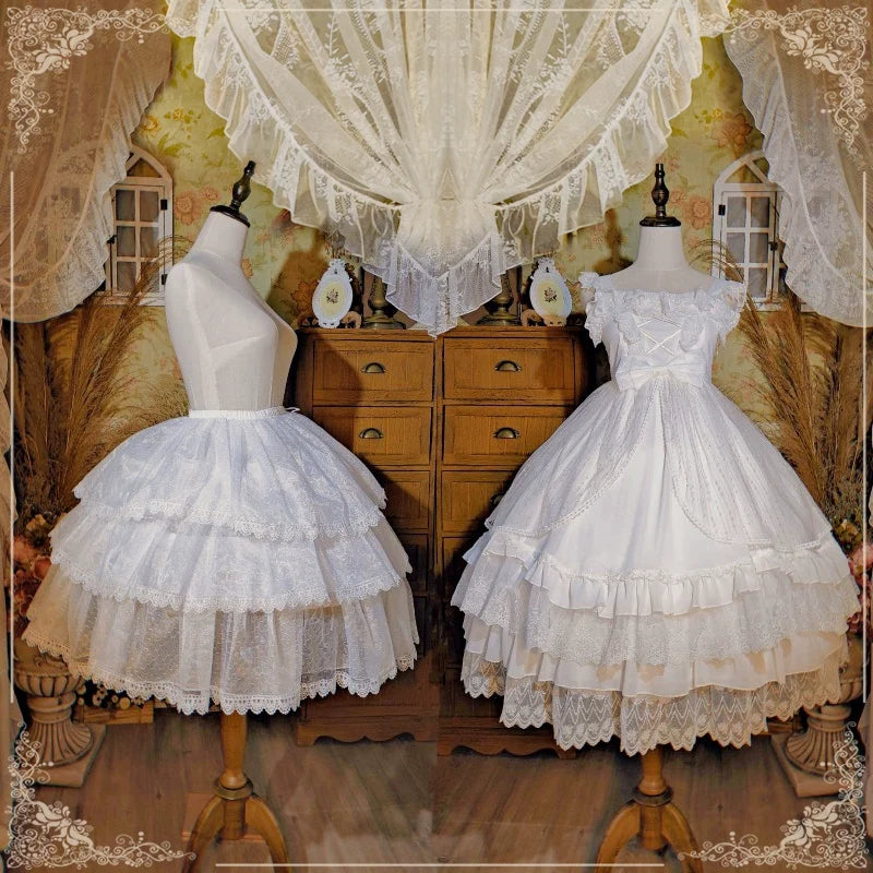 Motadalu - Magic Petticoat - Lolita Hoop Petticoat with a three-layer flounce hem - product detail 9
