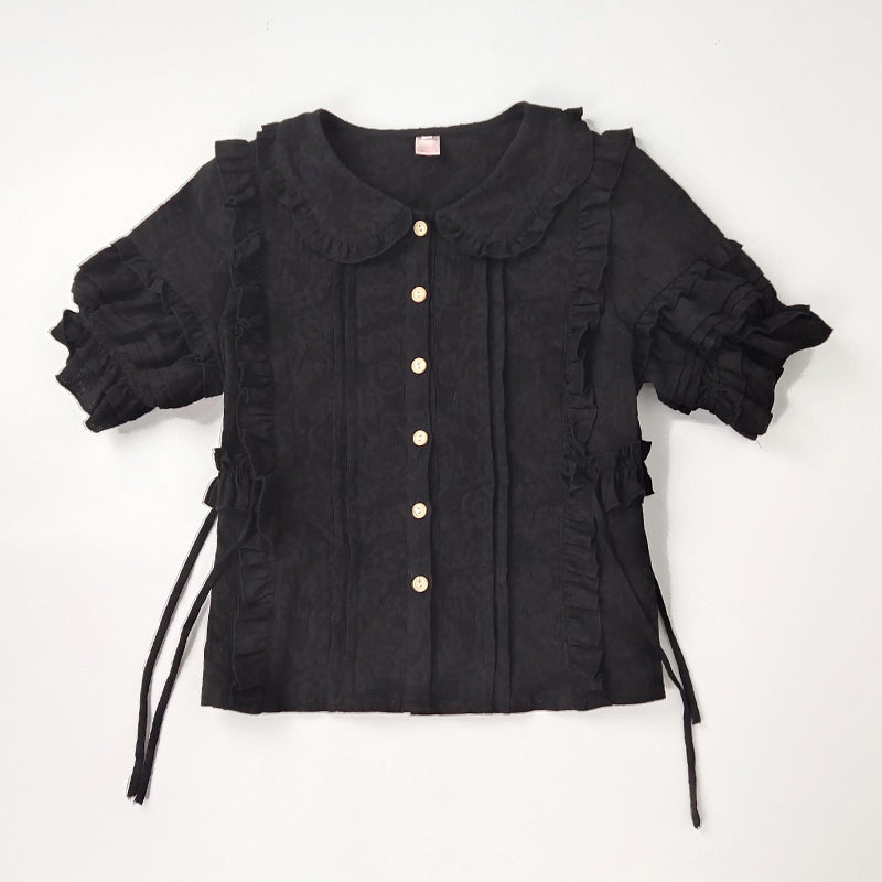 Sakurada Fawn - Plus Size Lolita Short Sleeve - Cotton Blouse Innerwear
