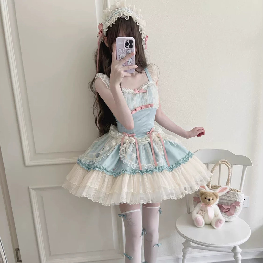 Lady Han Flower Season Bond Ballet JSK dress by Lolita Fetch, featuring a floral print and elegant ballet-inspired design.