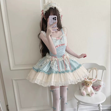 Lady Han Flower Season Bond Ballet JSK dress by Lolita Fetch, featuring a floral print and elegant ballet-inspired design.
