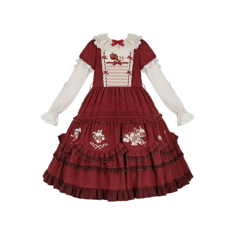 With PUJI - Whispers - Lolita OP Dress, Embroidery & Full Skirt detail view 10
