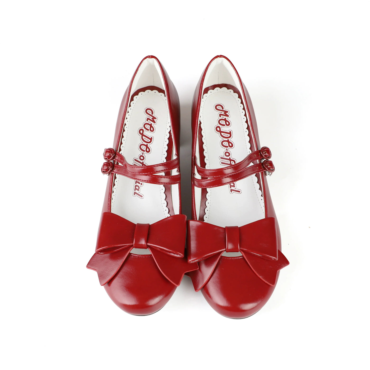 MODO - Apple Candy - Pointed-toe Lolita shoes with low block heel and bow