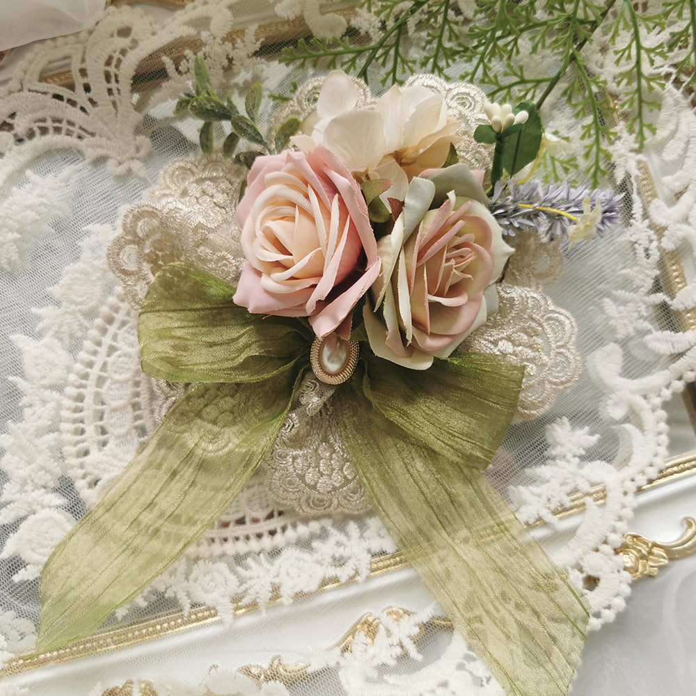 Miss Point - Sally's Garden - Lolita Flower Bow Lace Necklace