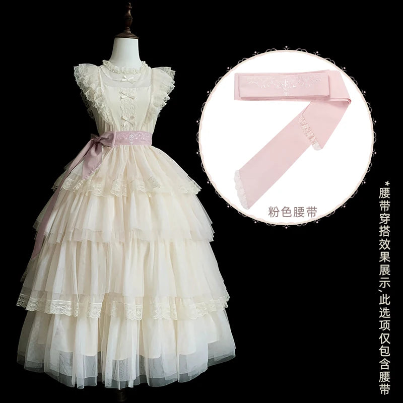 With PUJI - Ivory Tower - Classic Lolita Dress Collection, Full Skirt detail view 26